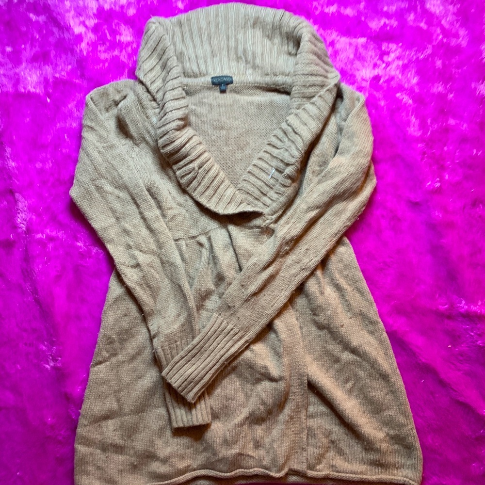 Wool cowlneck sweater